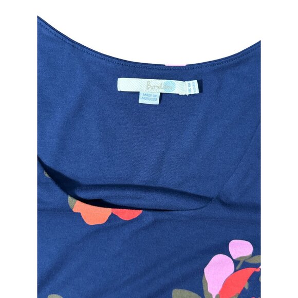 Boden Womens Size 4 Floral Fit & Flare Dress Blue Pink Red Long Sleeve - Picture 5 of 8